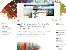 Tablet Screenshot of 4dscreenprinting.com